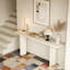 Console avec placage de pin et pieds géométriques-1622616677