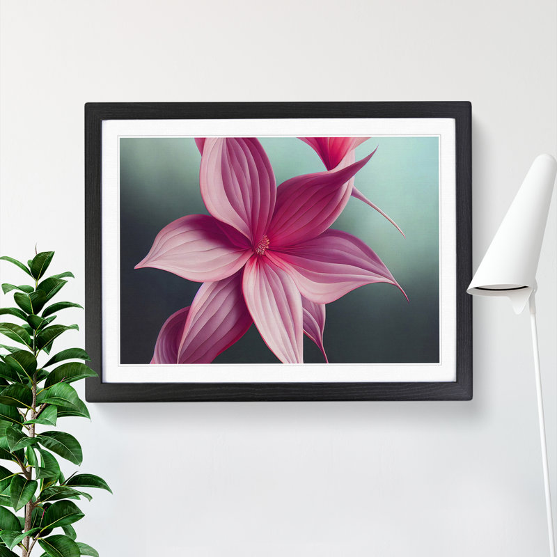 Ultimate Modern Flower Art - Framed Print, Black Framed, 25cm H x 34cm W x 2cm D