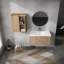 Ensemble de meuble-lavabo mural de 1 po | lavabo et armoires latérales doubles | portes à fermeture en douceur | conception combinée spacieuse | assemblage facile
