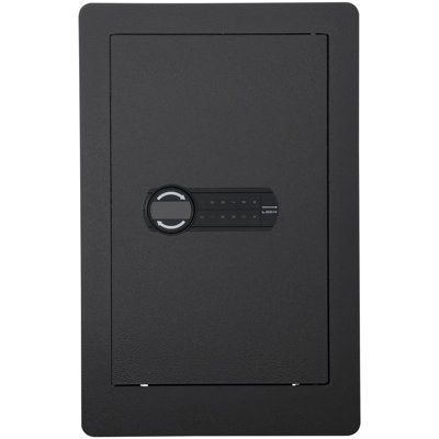 Coffre-fort mural de 25,59 po de hauteur, coffre de sécurité mural caché avec clavier numérique, 3 tablettes amovibles, 6 porte-clés, lumière DEL et alarme de vibration, coffre-fort en acier laminé à froid pour bijoux Q235