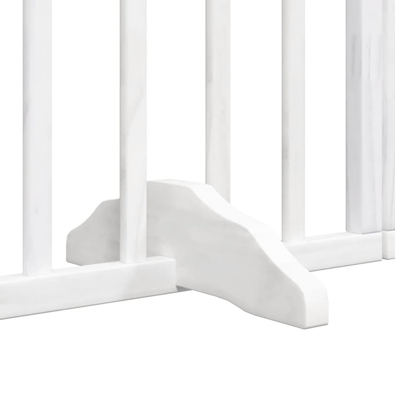 Rilea Solid Wood Dog House Door, White, 60cm H x 300cm W x 2cm D