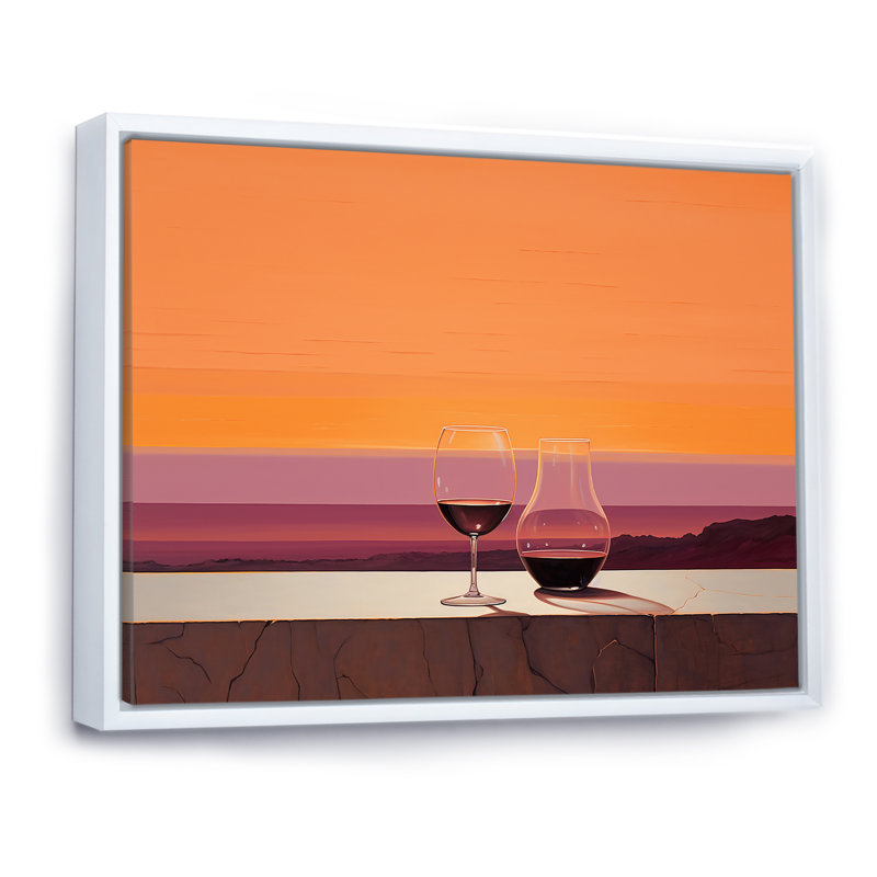 Vinos Vista sur toile, Cadre flottant blanc, H 24 po x l 32 po x P 1 po
