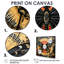 Monarque collage sur sceau doré Glam - papillon, art mural, salon-177672551-177672550