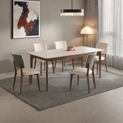 Rectangular minimalist dining table