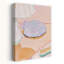 Pastel Scallop Display Modern Peaceful Serene Architecture Wall Art Print 1 Piece Wrapped Canvas Wall Art-1487746966