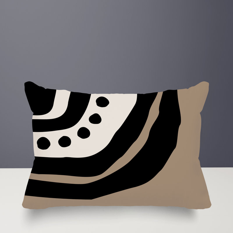 Coussin lombaire réversible intérieur / extérieur Sofi Minimalist, H 18 po x l 25 po, Beige