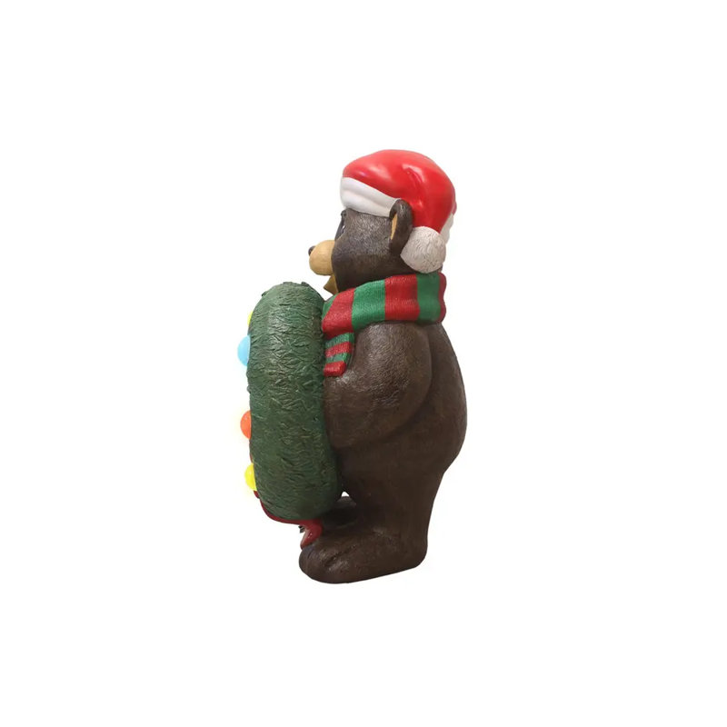 Ours en peluche de Noël avec couronne