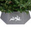 Arbre de Noël 26,75 po en toile de jute grise avec collier hexagonal de renne-88519528