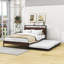 Lit plateforme en métal et bois avec lit gigogne simple Maroma-844986450-844986451