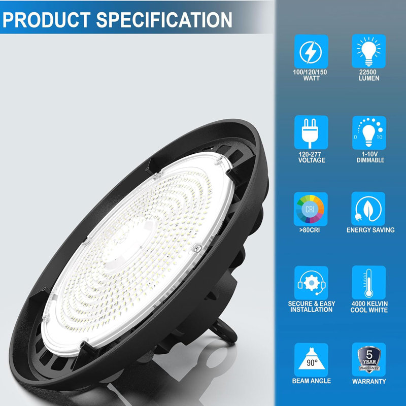 Dimmable Round High Bay Ceiling Light