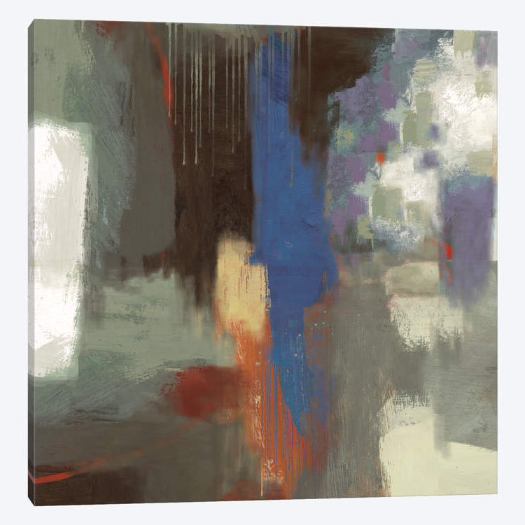 «Blue Abstract» par PI Studio - reproduction sur toile, H 37 po x l 37 po x P 1,5 po, Toile tendue, Pas de tapis