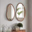 56CM Irregular Wooden Wall Mirror For Bedroom Living Room