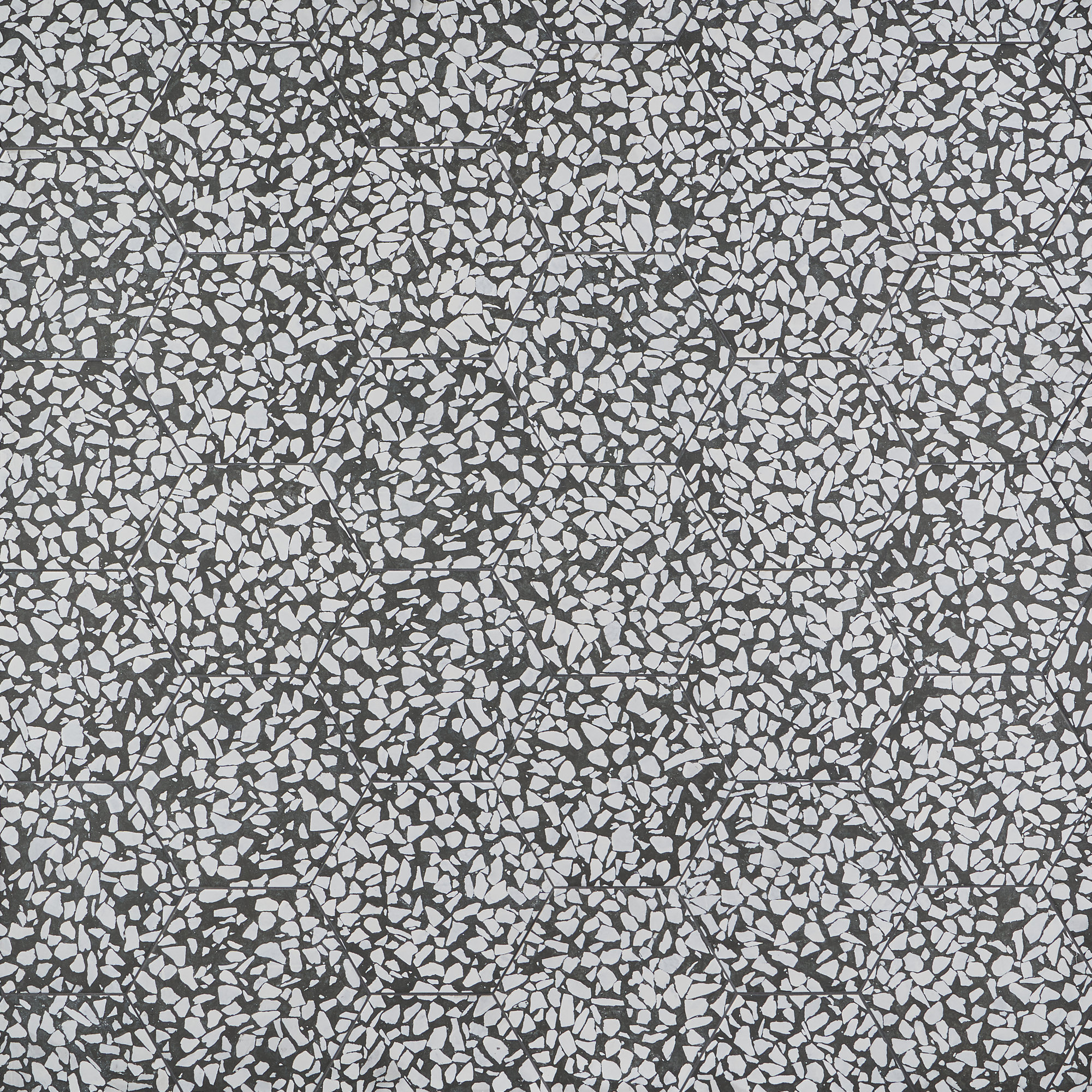 Jurassic Hex 9" Terrazzo Look Porcelain Floor & Wall Tile (8.07 Sq. Ft. / Case), Black