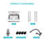 Évier utilitaire de 25 po x 22 po pour restaurants, cuisines et buanderies - Acier inoxydable 304, cuve de 9 po de profondeur, pare-éclaboussures, ensemble de cuisine à cuve simple tout-en-un, restaurant et buanderie R10