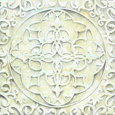 " Neutral Square Tile " Painting Print