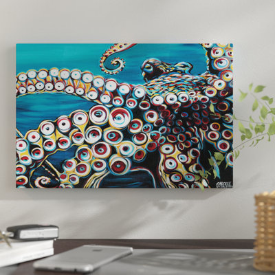 «Wild Octopus I» par Carolee Vitaletti - impression d'art graphique