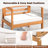 4 Pcs Patio Furniture Set With Acacia Wood Frame Cushions And Coffee Table-1644393642