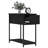 vidaXL Bedside Cabinet Black Engineered wood, iron Compact