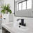 Widespread Waterfall Bathroom Faucet 3 Hole, 8 Inch Bathroom Sink Faucet with Pop Up Drain and Hose-93327494