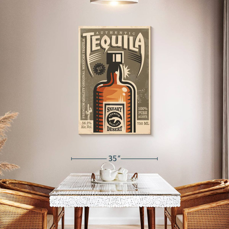 Tergel Retro Tequila Typography, 45" H x 30" W