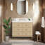 Meuble-lavabo simple 36 po Serena en chêne blanc
