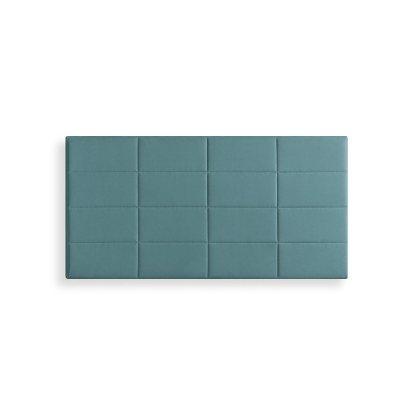 Raimunda Upholstered Chenille Panel Headboard, Small Double (4'), Turquoise