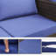 Lit de jour d'extérieur avec auvent, ensemble de canapé de patio convertible avec table élévatrice, mobilier de conversation en osier résistant aux rayons UV avec repose-pieds, 1A
