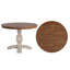 Table de salle à manger à piédestal en bois d'hévéa massif Fortville-1450611807