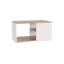 Table basse de 31 po de largeur avec trois tablettes - chêne naturel