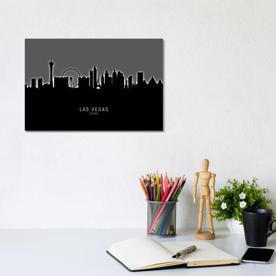 «Las Vegas Nevada Skyline» par Michael Tompsett, impression sur toile tendue