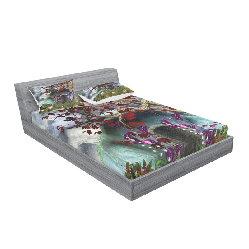 Forest Microfiber Sheet Set, Full Sheet Set + Fitted Sheet + 2 Pillowcases