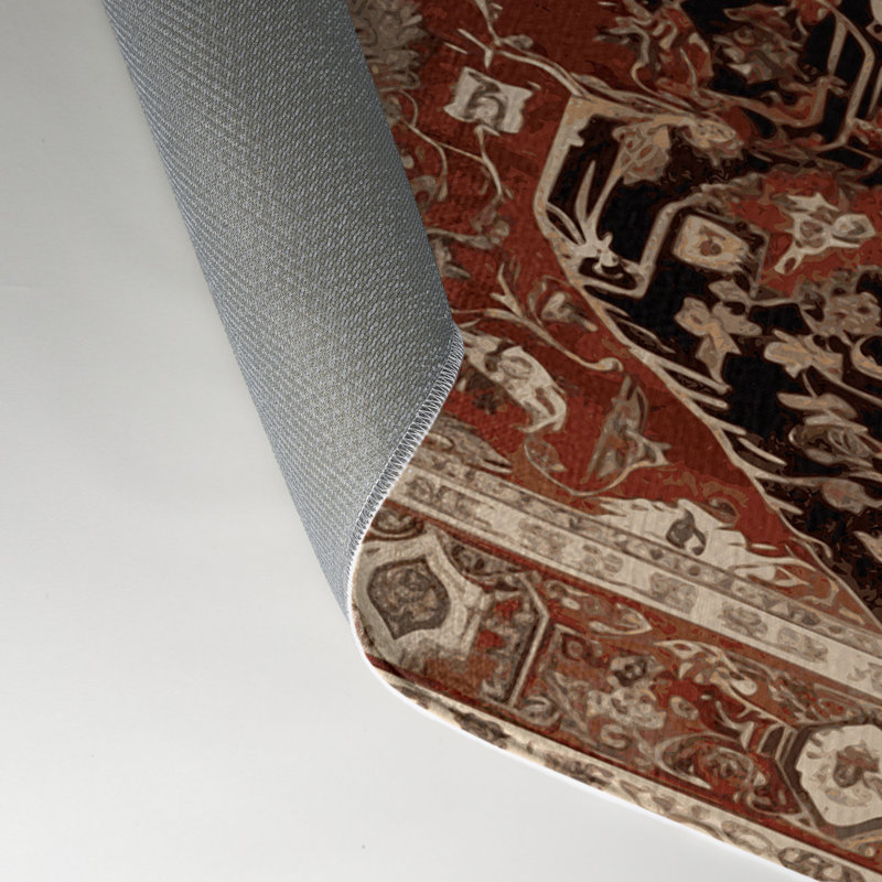 Tapis d'intérieur et d'extérieur brun Persian, Rectangulaire 3 pi x 5 pi