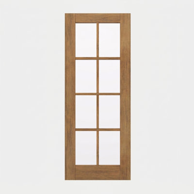 Porte d'extérieur 96 po Dalle acajou 96 po, sans finition SDL 8 Lite