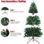 Arbre de Noël artificiel 8 pi 8 pi - Arbre en PVC à charnière 1430 pointes avec fil mémoire-472064334