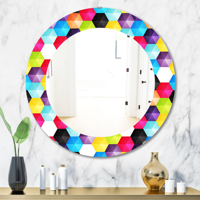 Miroir mural moderne Capricieux Colorfields 3, H 31,5 po x l po