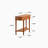 Modern Minimalist Cherry Wood Long Console Table