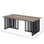 Table basse en chêne antique et finition noire