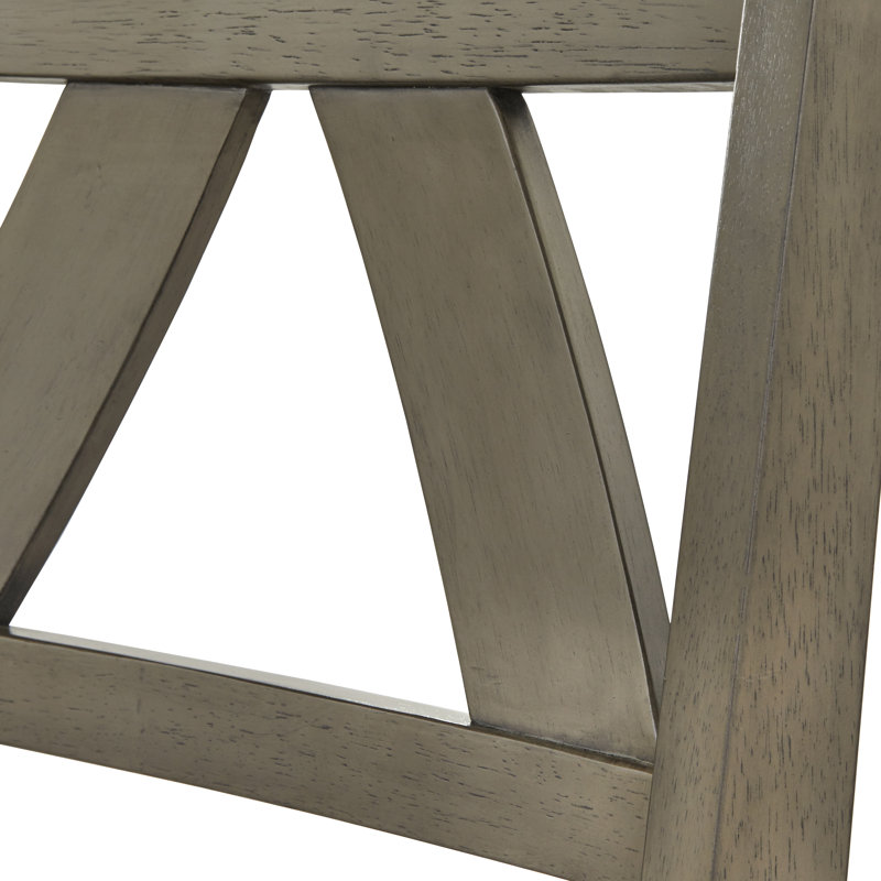 Chaise d'appoint en bois massif Rivington, Gris