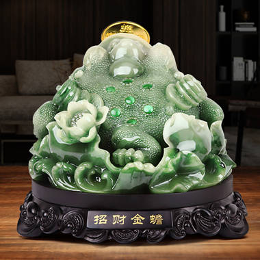 Nayara Feng Shui Money Frog Three Legged Wealth Frog Money Toad Statue Trinx