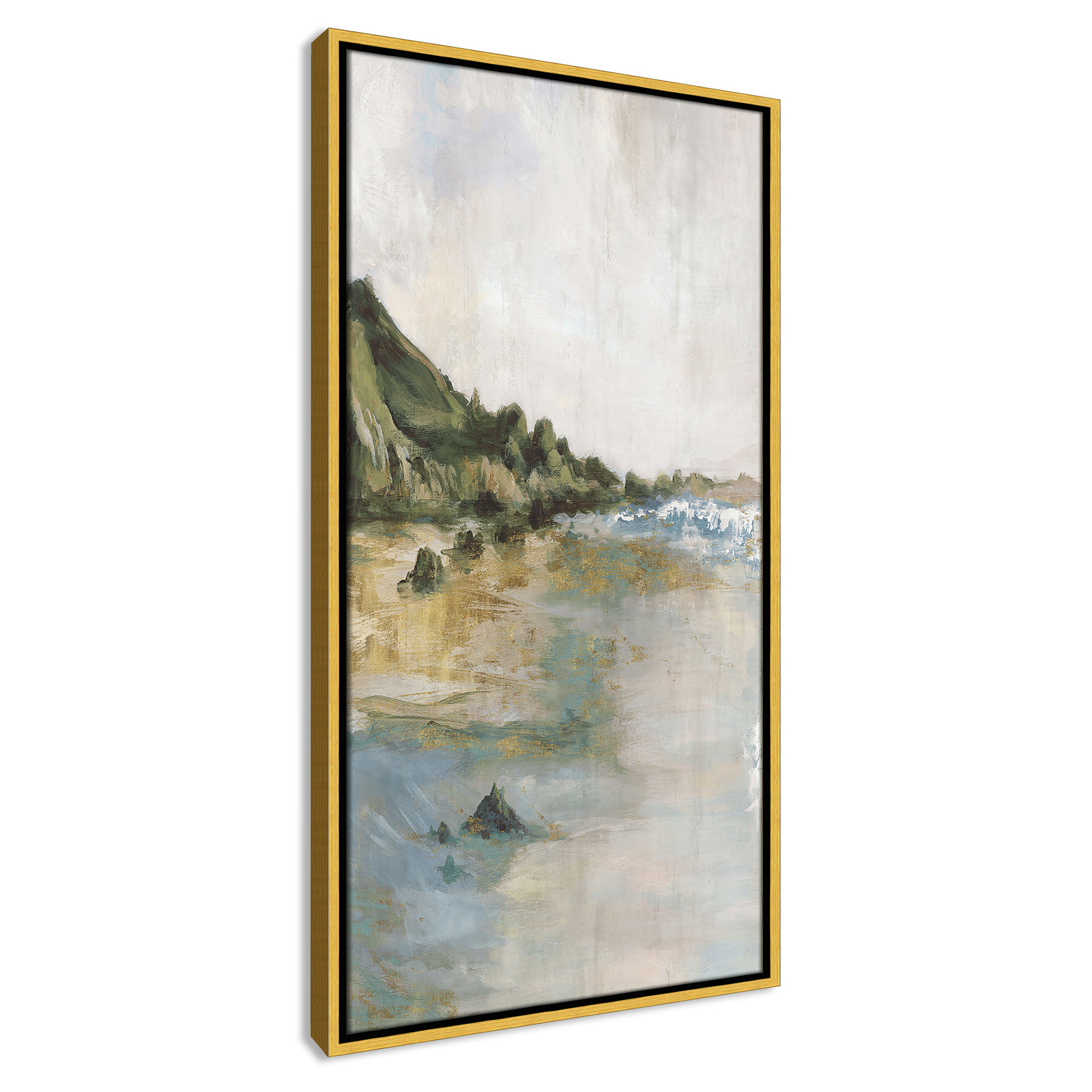 Tide’s Edge Print by , 31.5" H x 16.5" W, Gold