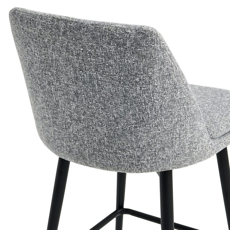 Tabouret Betzalel, Gris, Tabouret de comptoir (siège d'une hauteur de 27 p