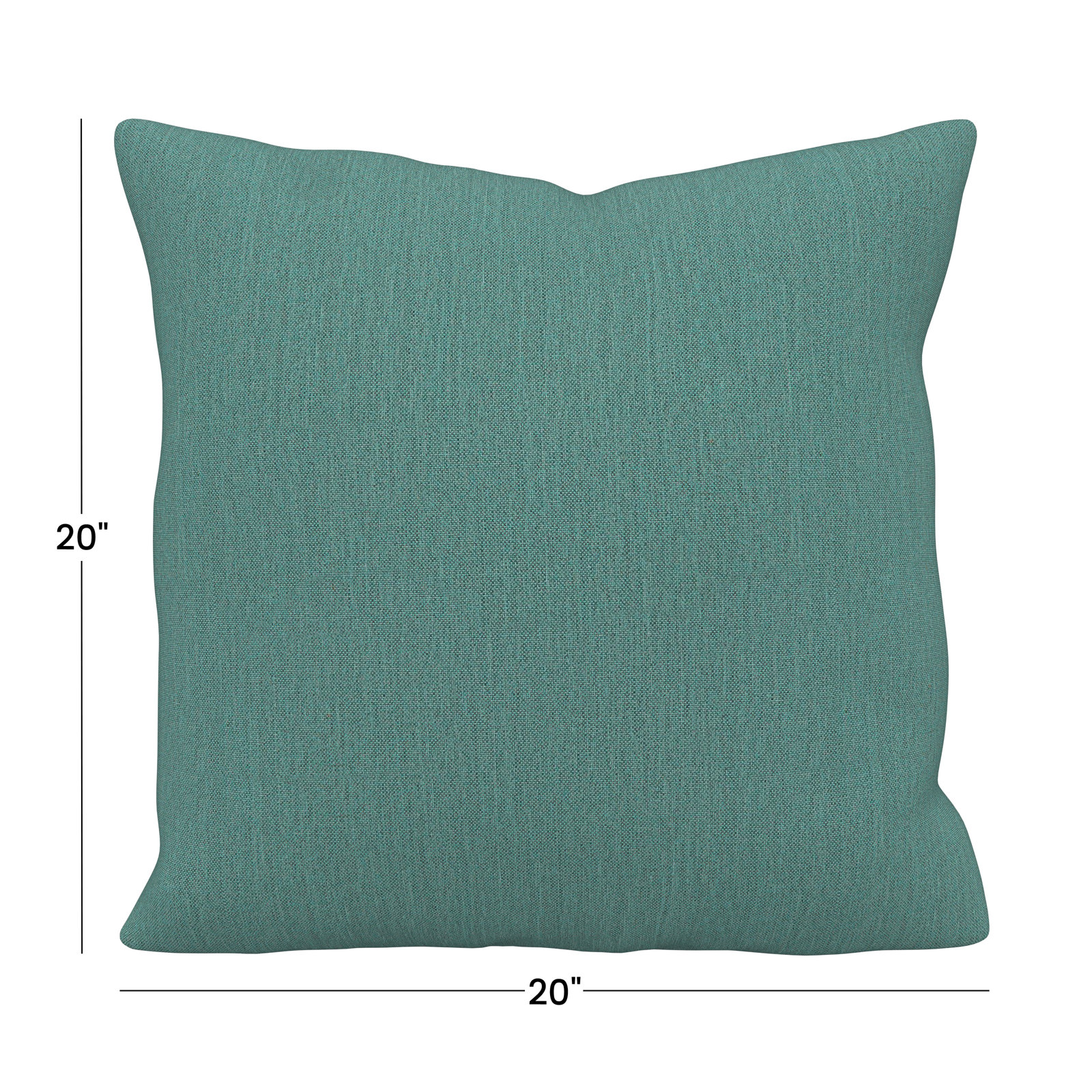 Sunbrella® Throw Pillow, Square 20", Cast Breeze Sunbrella® Plainweave