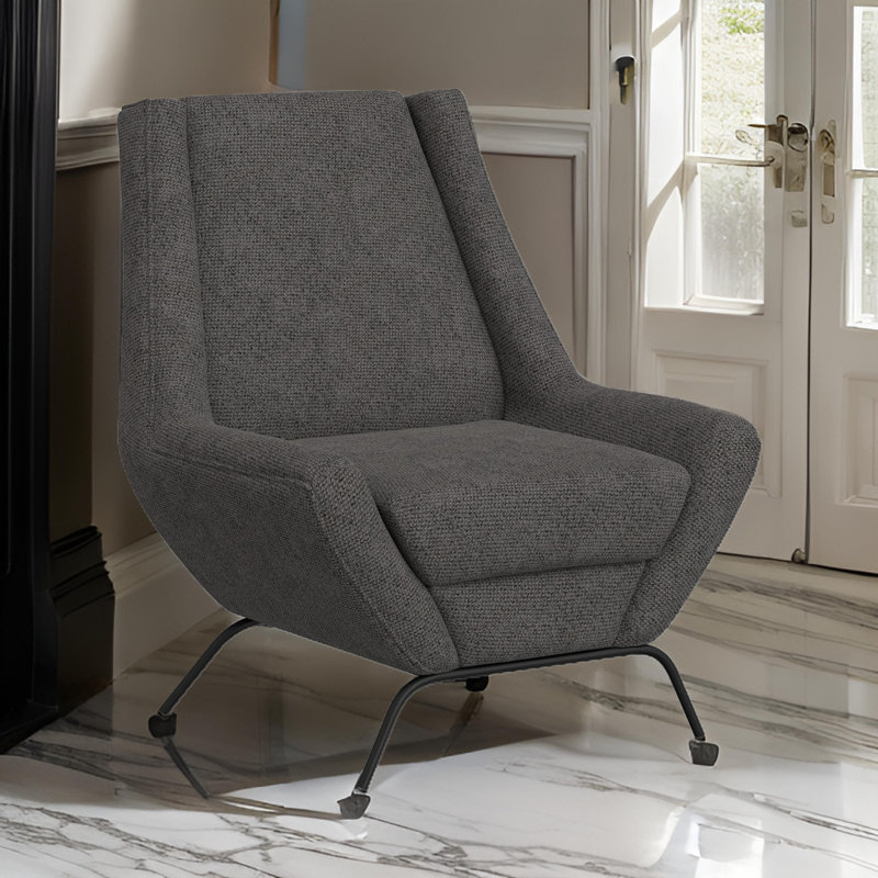 Fauteuil Romuald, Mélange de polyester gris