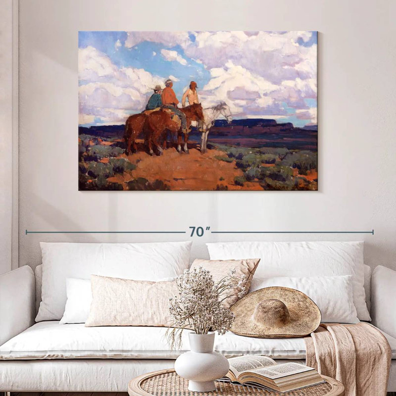 Lelar Navajo Riders, H 32 po x l 48 po