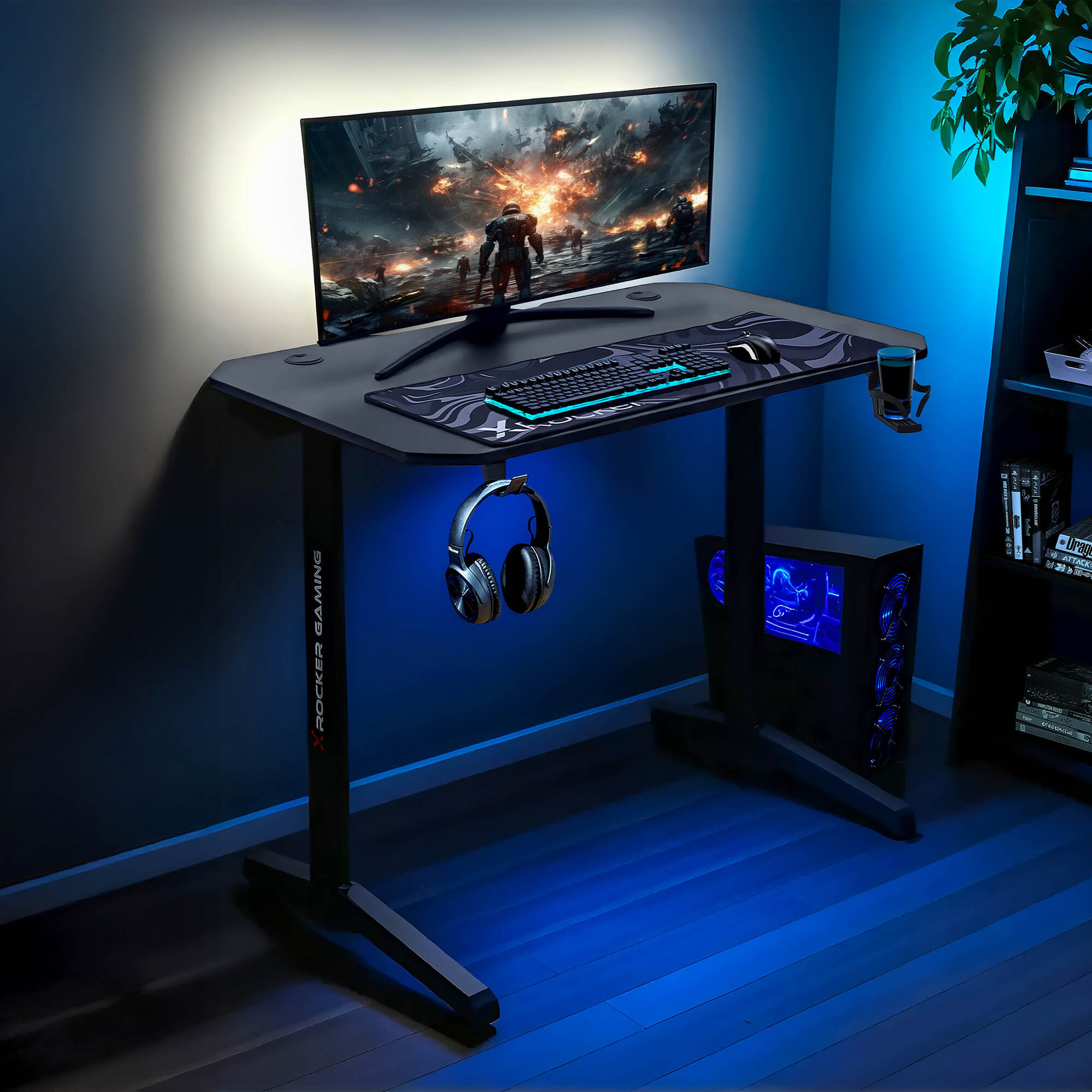 X Rocker Panther Gaming Desk with Mousepad | Wayfair.co.uk