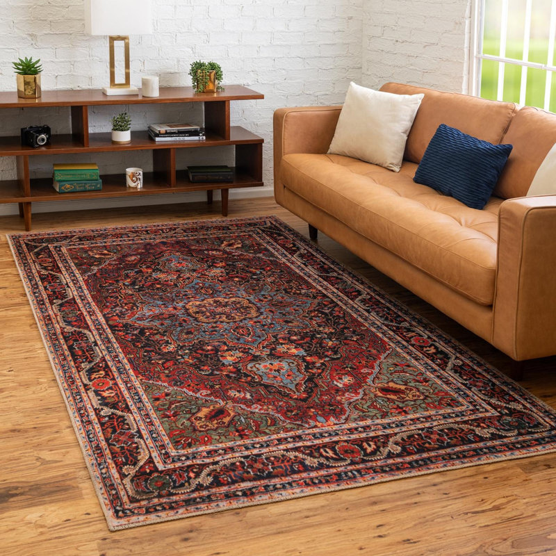 Tapis oriental bourgogne Gamero, Rectangle 6 pi 1 po x 9 pi