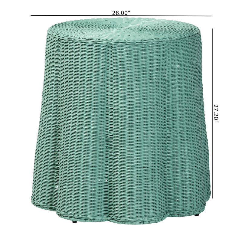 Console Scallop Natural Rattan