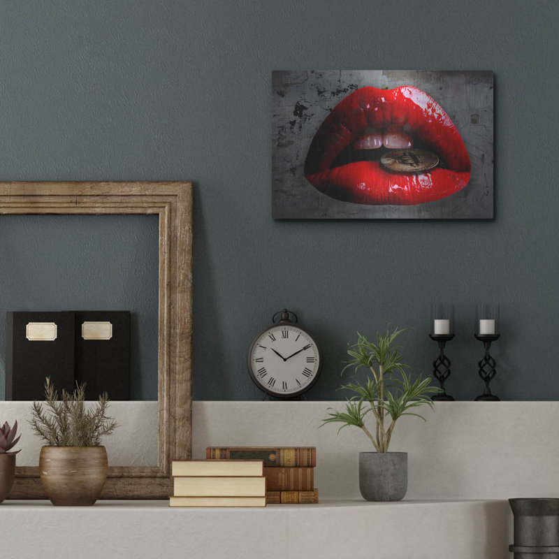 «Bit Me Bitcoin» par Luxe Metal Portfolio, H 12 po x l 16 po