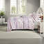 Ensemble de literie à motif floral rétro, ensemble de housse de couette simple / simple en polyester TG, romantique et confortable pour la maison