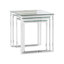 Adcock Glass Top Sled Nesting Tables